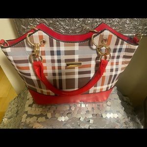 Red, Brown Purse